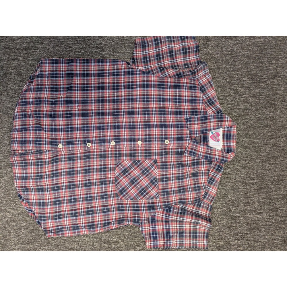 Keren Hart Vintage‎ Plaid Shirt Womens Long Sleeve Button Up Pocket L Casual